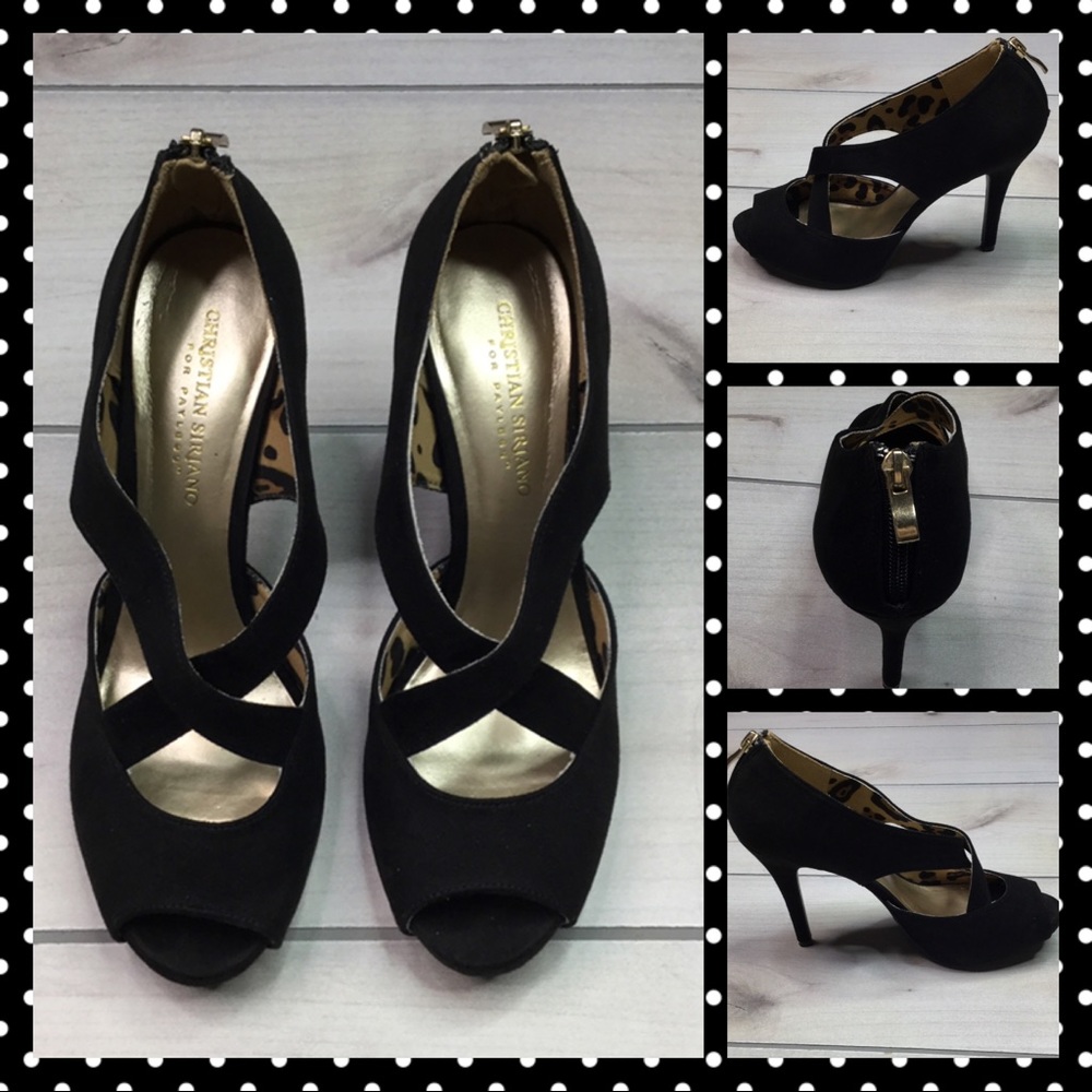 Black 8.5 Strapy Platform Heel